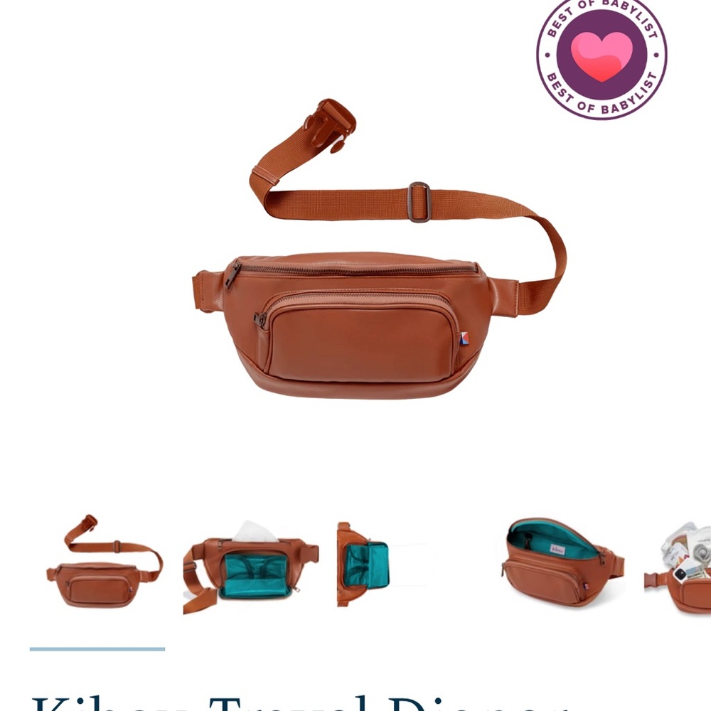 Kibou Camel Brown Diaper Belt Bag